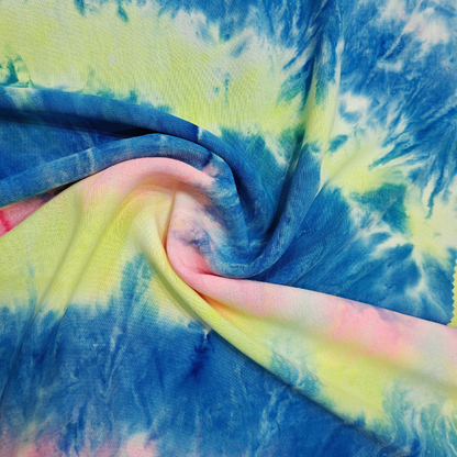 Premium Ruff Lycra Tie-Dye Fabric