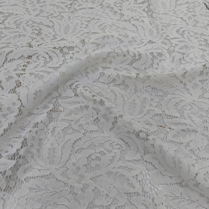 Premium Big Width Corded Floral Lace Fabric on Net Base for Bridal Dresses & Designer Wear