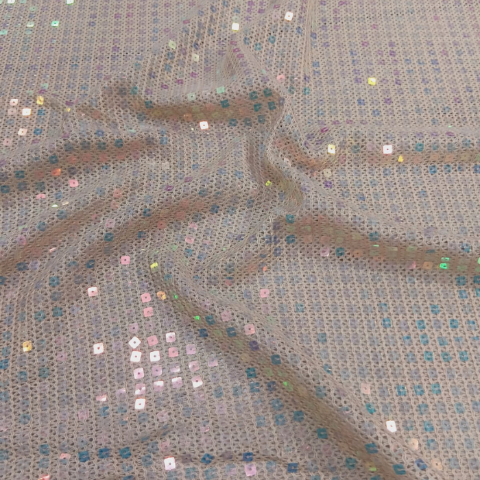 Premium Square Sequin Crochet Mesh Fabric Big Width