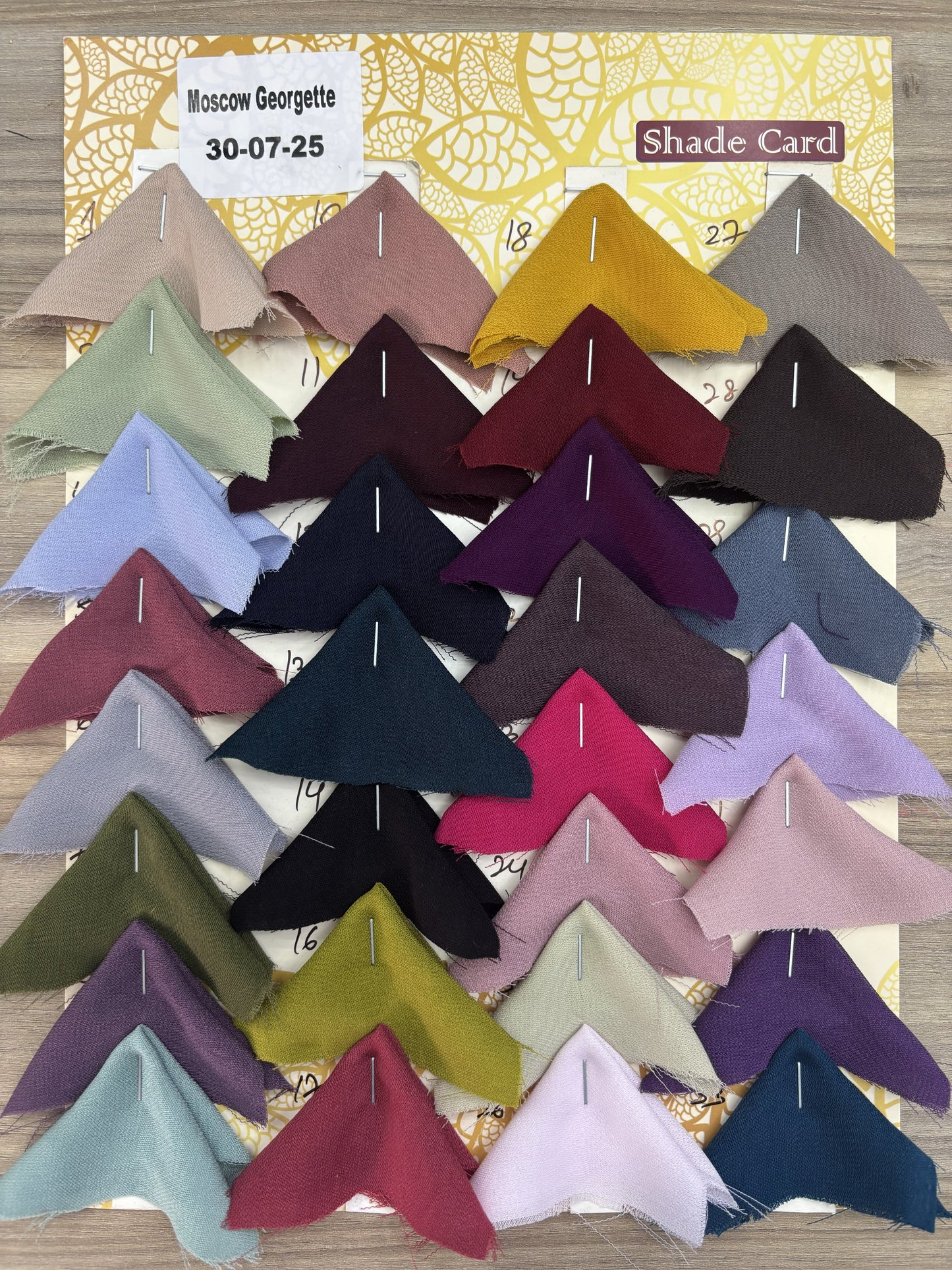 Moscow Georgette Shade Card