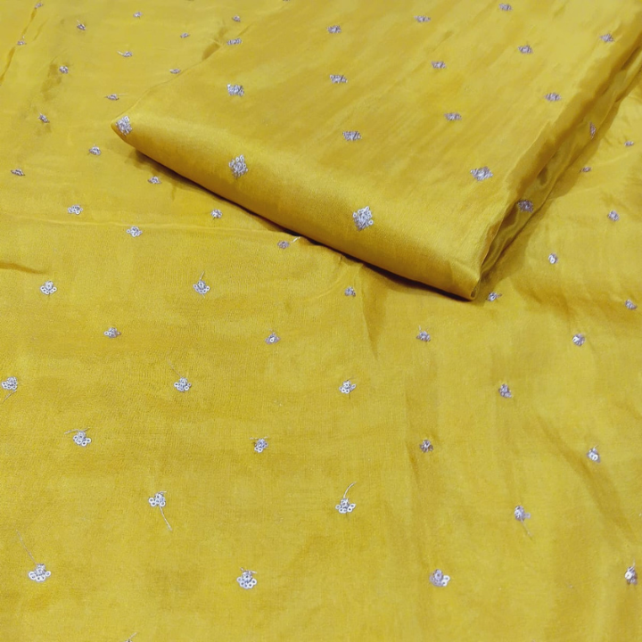 Premium Shimmer Silk with Delicate Booti Pattern 44 Width