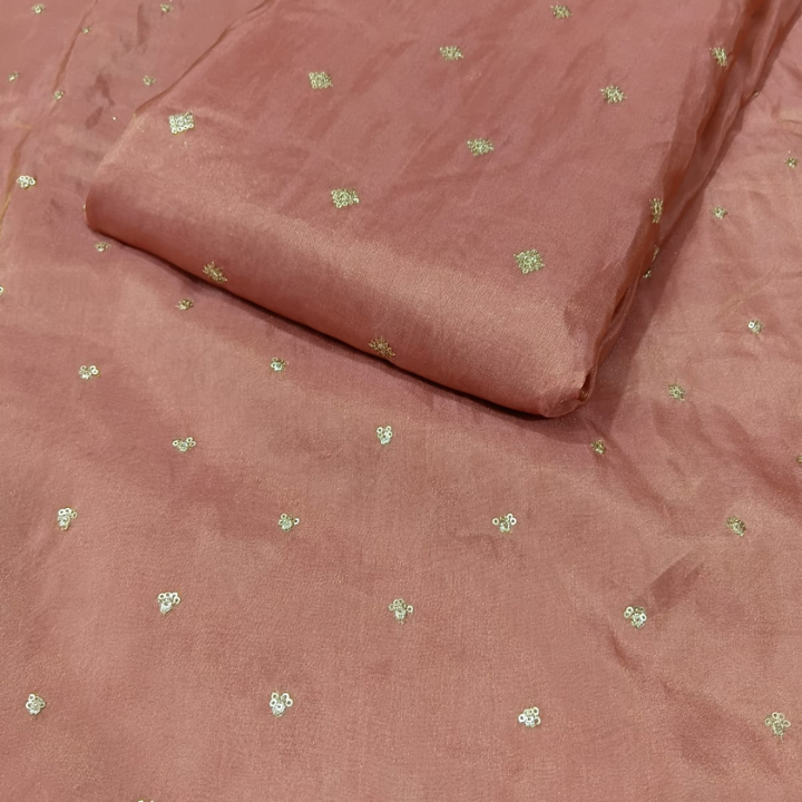 Premium Shimmer Silk with Delicate Booti Pattern 44 Width