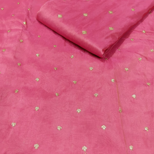 Premium Shimmer Silk with Delicate Booti Pattern 44 Width