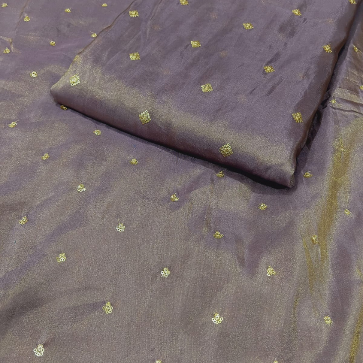 Premium Shimmer Silk with Delicate Booti Pattern 44 Width