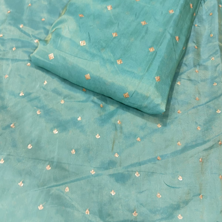 Premium Shimmer Silk with Delicate Booti Pattern 44 Width