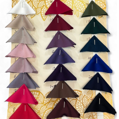 Premium Zara Satin Shade Card High Gloss Silky Plain Fabric
