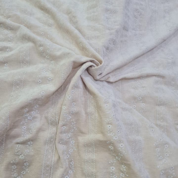 Premium Viscose Velvet Lycra Fabric with Floral Embroidery